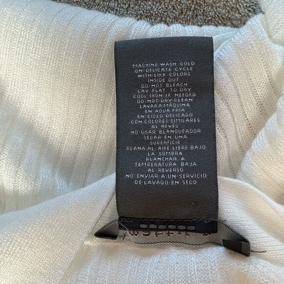 Matty M White Ribbed Cardigan Open Front Lightweight Stretch Women’s XL - Picture 11 of 11